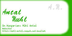 antal muhl business card